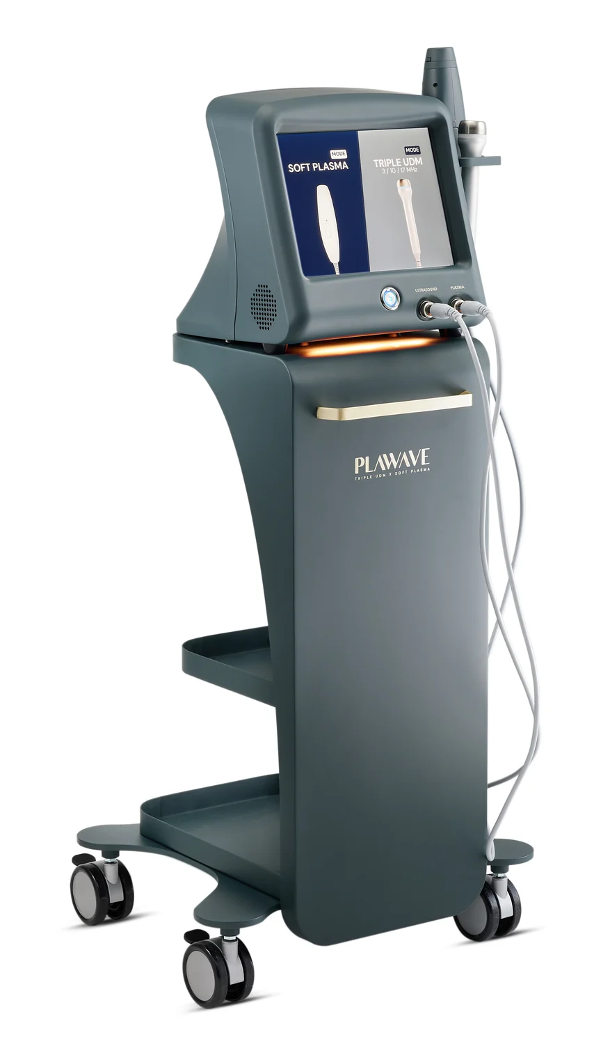 PLAWAVE Triple UDM and Soft Plasma device on its clinical trolley